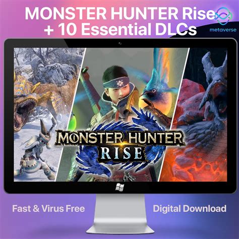 Monster Hunter Rise (v1.1.1 + 10 DLCs + Ryujinx Emu for PC.